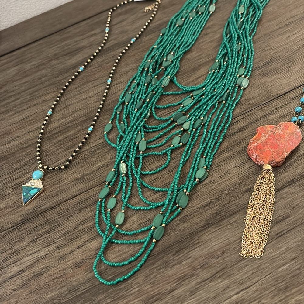 NWT Lot of 3x [Panacea] & [Charming Charlie] African Style Color Necklace Bundle - Picture 3 of 12